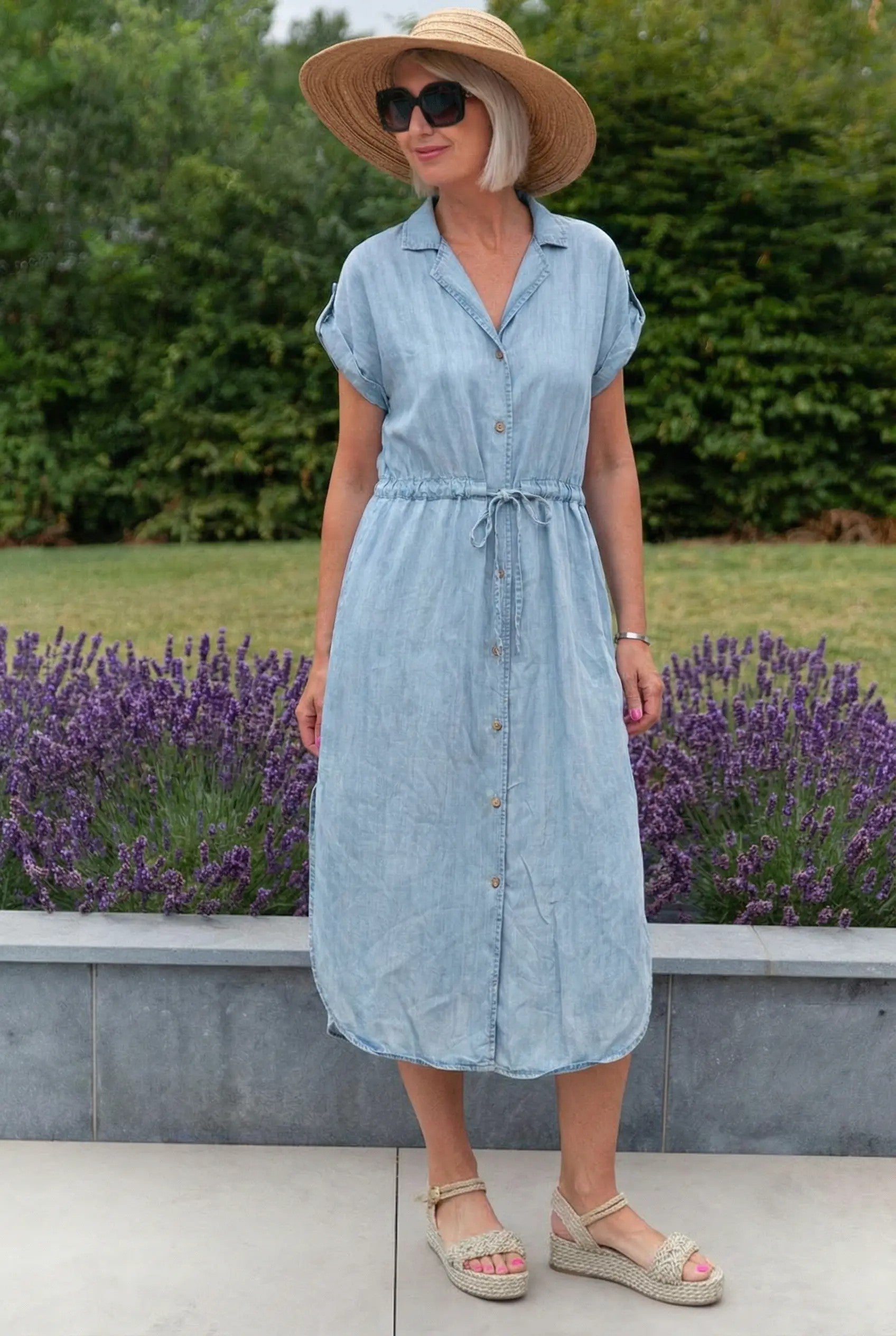 · Nemi Robe · Tencel Bleu Clair ·