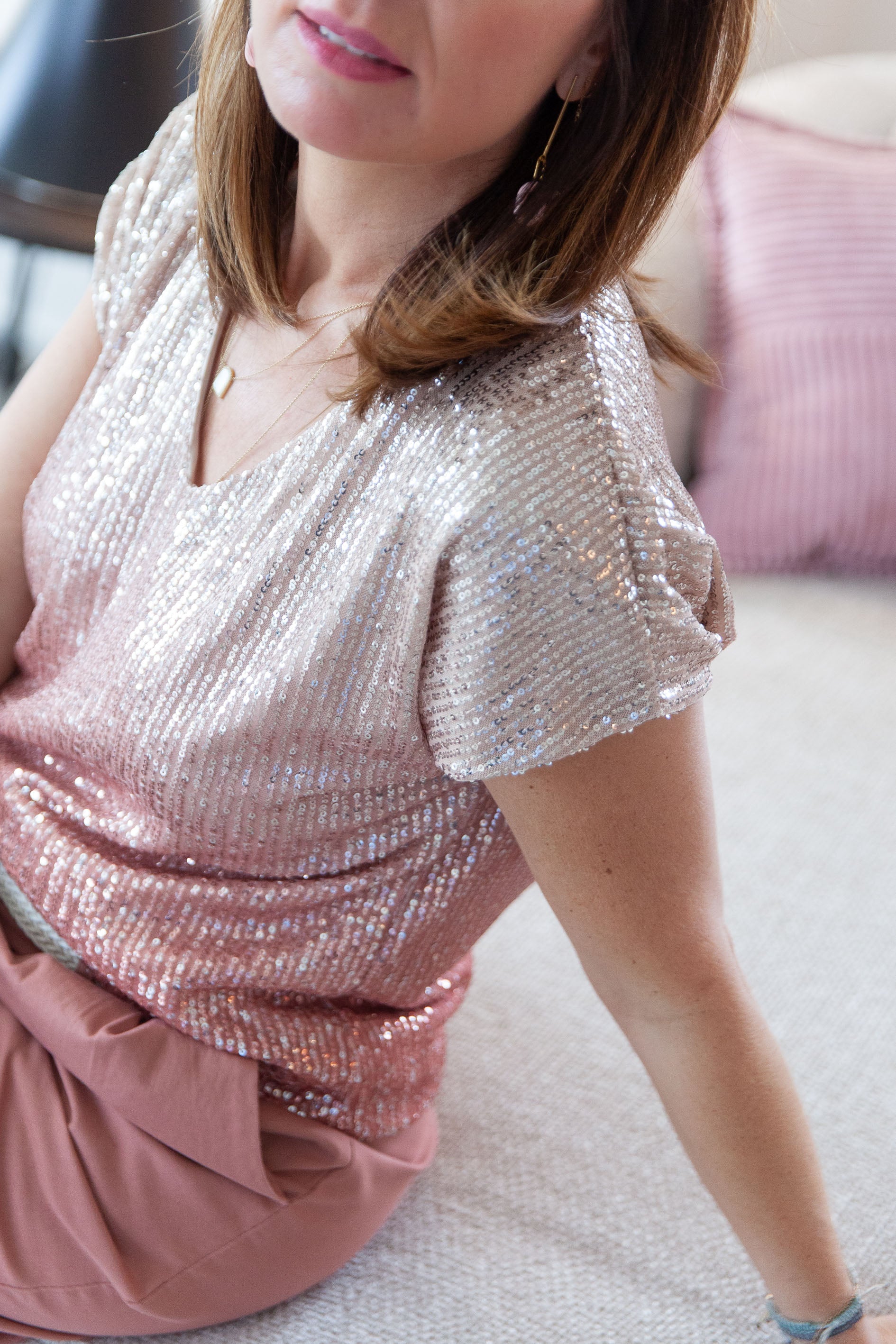· Naples Blouse · Rose / Taupe ·